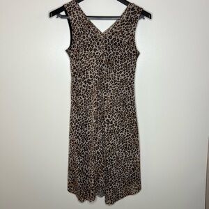 TTahari leopard print dress size small